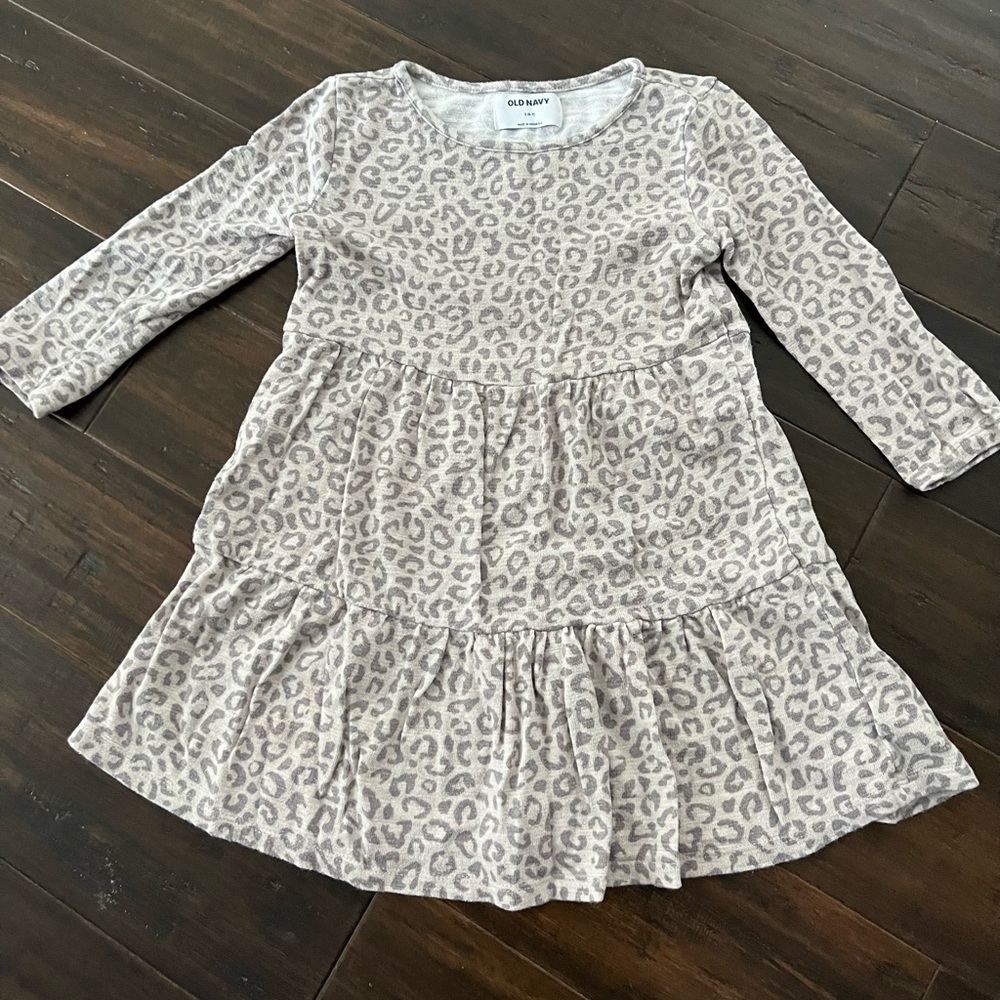 Old Navy Cheetah Print Tiered Dress